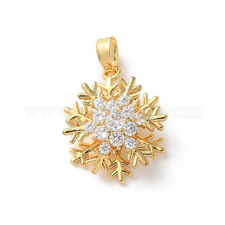 Латунные микропаве прозрачные подвески с фианитом ZIRC-D276-01G-D-1