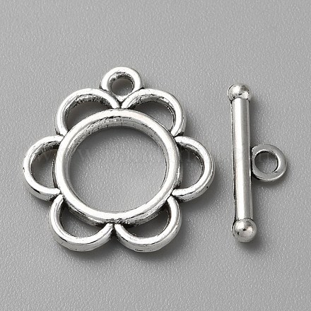 Сплавочные застежка тоггл тибетского стиля FIND-CJC0011-25D-1