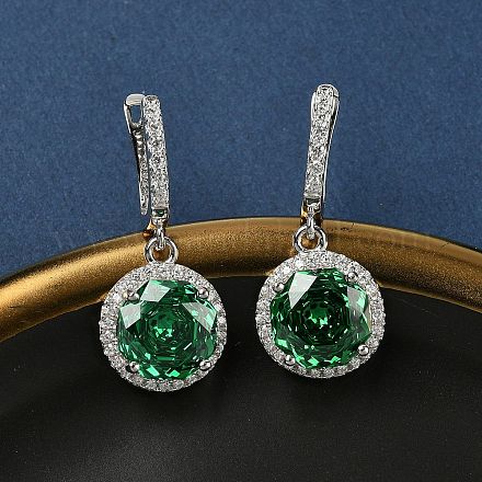 925 стерлингового серебра микро проложить кубического циркония серьги обруча EJEW-B147-01A-02-1