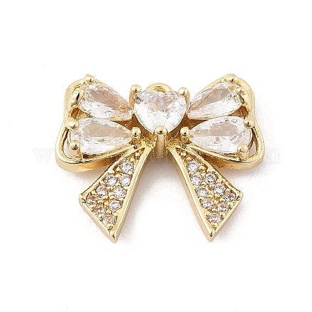 Латунные микропаве прозрачные подвески с фианитом KK-K371-29C-G-1