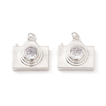 Латунные микропаве прозрачные подвески с фианитом X-ZIRC-P098-12P-1