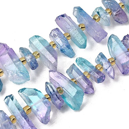 Гальванические природный кристалл кварца бусы пряди G-F800-D15-1