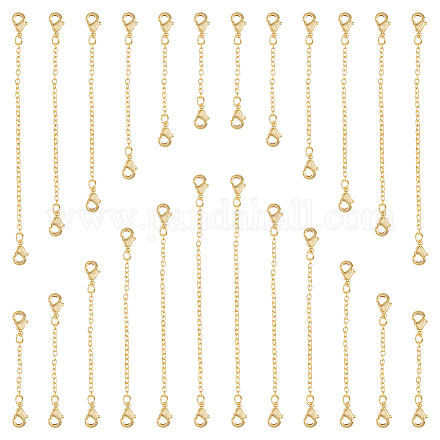 24 шт. 6-х стильный латунный удлинитель цепи кабеля KK-GO0001-56-1