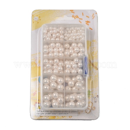 Стеклянные бусины из искусственного жемчуга GLAA-XCP0001-54-1