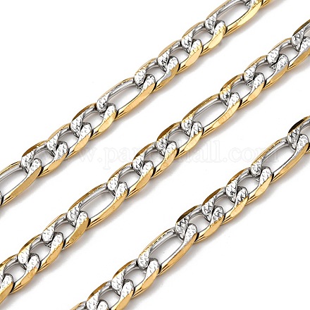 Двухцветные цепи Figaro из нержавеющей стали 304 CHS-K023-05GP-1