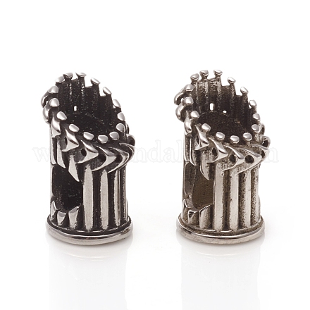 Европейские бусины из нержавеющей стали 304 STAS-I134-24AS-1