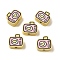 Camera Shape Polymer Clay Beads, Champagne Yellow, 9x10.5x5mm, Hole: 2mm