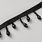Polyester Lace Trim, with  Beads Tassel Trimming, Piping Strips for Home Textile Decoration, Black, 1~1-1/4 inch(24.5~32.5mm), about 21.87 Yards(20m)/pc