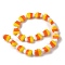 Handmade Lampwork Beads, Corn, Orange, 18x13x7mm, Hole: 1.4mm