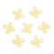 Spray Painted Glass Beads, Imitation Jade, Osmanthus Flower, Champagne Yellow, 12x9.5x3.5mm, Hole: 1mm