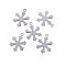 Tarnish Resistant 201 Stainless Steel Pendants, Snowflake, Stainless Steel Color, 19x14.5x0.7mm, Hole: 1.4mm