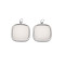 304 Stainless Steel Pendant Enamel Settings, with Jump Rings, Square, Stainless Steel Color, 19x16x2mm, Jump Ring: 4x0.5mm, 2.5mm inner diameter