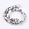 Handmade Porcelain Beads, Panda, Black, 19~20x13~13.5x11~13mm, Hole: 2mm