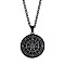 304 Stainless Steel 12 Constellation Moon Time Turner Pendant Twisted Chain Necklaces for Men