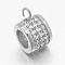 Brass Micro Pave Cubic Zirconia Tube Bails, Loop Bails, Column, Cadmium Free & Nickel Free & Lead Free, Platinum, 11x6.5x8mm, Hole: 1mm, Inner Diameter: 5mm