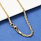 304 Stainless Steel Rope Chain Necklaces, with Lobster Claw Clasps, Real 18K Gold Plated, 19.7 inch(50cm), 3mm