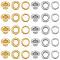 200Pcs 2 Colors Iron Grommet Eyelet Findings, with Spacer, Flat Round, Platinum & Golden, 10x5mm, Hole: 5mm, 100pcs/color