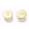 304 Stainless Steel Spacer Beads, Flat Round, Golden, 6x0.2mm, Hole: 1mm