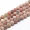 Natural Sunstone Beads Strands, Frosted, Round, 4~5mm, Hole: 1mm, about 84~90pcs/strand, 15.1 inch