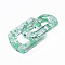 Transparent Acrylic Linking Rings, Quick Link Connectors, for Cable Chains Making, Twist Oval, Medium Sea Green, 30.5x20.5x4mm, Inner Diameter: 8x18mm