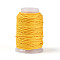 22M Macrame Cotton Cord, Round Braided Rope, for Wall Hanging, Crafts, Gift Wrapping, Gold, 1.5mm, about 24.06 Yards(22m)/Roll