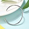 304 Stainless Steel Cuff Bangles for Women Men, Stainless Steel Color, Inner Diameter: 2-1/8x2-1/2 inch(6.4x53cm)