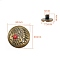Alloy Decorative Buttons, with Synthetic Turquoise, Human, 3cm