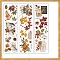 6Pcs 3 Styles PET Stickers, for Scrapbooking, Kid DIY Arts Crafts, Letter From The Forest Theme, Saddle Brown, 210x60x0.2mm, 2pcs/style