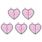 Alloy Enamel Split Pendant, with Rhinestone, Cadmium Free & Nickel Free & Lead Free, Platinum, Broken Heart with Word Best Friend, Hot Pink, 31x30.5x2mm, Hole: 2mm