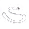 Non-Tarnish 304 Stainless Steel Singapore Chain Necklaces, Water Wave Chain Necklaces, Twisted Chain Necklaces, with 304 Stainless Steel Beads and Clasps, Stainless Steel Color, 18.1 inch(46cm), 1.7mm