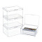 Plastic Bead Containers with Hinged Lid, Rectangle, Clear, 10x6.6x3.85cm