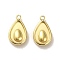 304 Stainless Steel Pendants, Avocado Charms, Real 14K Gold Plated, 17x10x3.5mm, Hole: 1.5mm