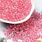 Transparent Glass Round Seed Beads, Inside Colours, Round, Hot Pink, 6/0, 4x3mm, Hole: 1.2mm, about 161pcs/10g