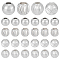 135Pcs 4 Styles Brass Spacer Beads, Long-Lasting Plated, Faceted Round, 925 Sterling Silver Plated, 4~4.8x3.7~4, Hole: 1.5~1.8mm