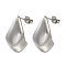 304 Stainless Steel Teardrop Stud Earrings for Women, Stainless Steel Color, 22.5x13mm