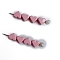 Alloy Beads, Heart, Flamingo, 7x6x4mm, Hole: 1mm