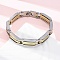 304 Stainless Steel Link Chain Bracelets for Women Men, Ion Plating(IP), Golden & Stainless Steel Color, 8-5/8 inch(22cm)