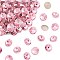 Preciosa® MAXIMA Crystal Round Stones, Czech Crystal, Bicone(436 11 177 Rivoli), Dura Foiling, 70020 Light Rose, SS39(8.15~8.4mm)