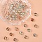 Baking Painted Glass Beads Strands, Round, for Beading Jewelry Making, with Glitter Powder, Pale Goldenrod, 8mm, Hole: 1mm