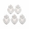 Non-Tarnish 201 Stainless Steel Pendants, Sacred Heart, Stainless Steel Color, 30x19x1.5mm, Hole: 1.4mm
