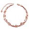 925 Sterling Silver Multi-strand Anklet, Box Chain with Beads, with S925 Stamp, Rose Gold, 8-1/4 inch(21cm)