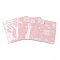 Plastic Zip Lock Bag, Storage Bags, Self Seal Bag, with Top Seal, Cartoon, Pink, Flower, 10x11x0.15cm, Unilateral Thickness: 2.7 Mil(0.07mm), 100pcs/bag