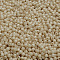 Czech Glass Beads, Round, Beige, 2x2mm, Hole: 0.7mm, about 7800pcs/bag