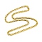 PVD Vacuum Plating 201 Stainless Steel Cuban Link Chain Necklace with 304 Stainless Steel Clasps for Men Women, Golden, 23.54 inch(59.8cm), Link: 8x6x2mm