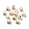 Crackle Opaque Acrylic Beads, Imitation Turquoise, Cube, Blanched Almond, 5~5.5x5~5.5x5.5~6mm, Hole: 1.8mm