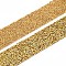 Glitter Resin Hotfix Rhinestone(Hot Melt Adhesive On The Back), Rhinestone Trimming, Costume Accessories, Gold, 40mm