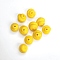 Opaque Acrylic Beads, Baking Painted, Yellow, 16x16mm, Hole: 3mm