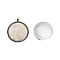 Pendant Making Sets, with Alloy Pendant Cabochon Settings and Glass Cabochons, Flat Round, Antique Silver, 54x45x3mm, Hole: 5x7mm