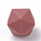 Food Grade Eco-Friendly Silicone Focal Beads, Icosahedron, Indian Red, 16.5x16.5x16.5mm, Hole: 2mm