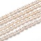 Natural Cultured Freshwater Pearl Beads Strands, Rice, White, 5~6x4mm, Hole: 0.6mm, about 60pcs/strand, 13.78 inch(35cm)